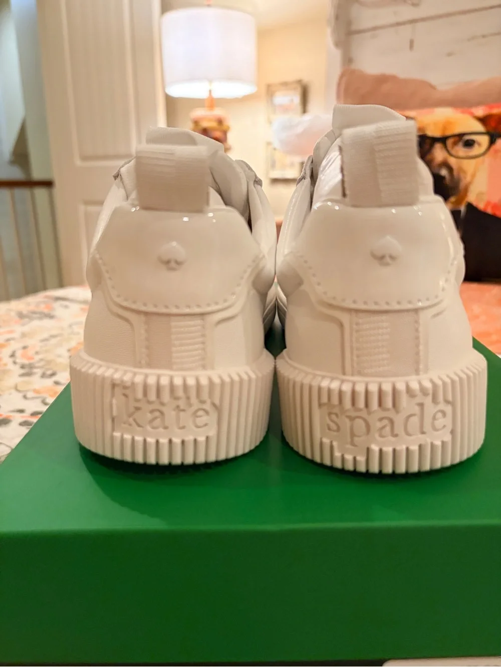 NWT KATE SPADE K AS IN KATE COURT SNEAKERS TRUE WHITE SIZE 6.5